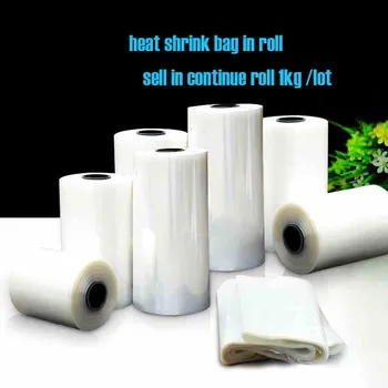 1 kg 5/6/7/~ 32 cm šírka PVC Heat Shrink Wrap trubice veľkoobchod v roll Jasné, Plastové Vrecko Darčekové Balenie Kozmetiky DIY rez