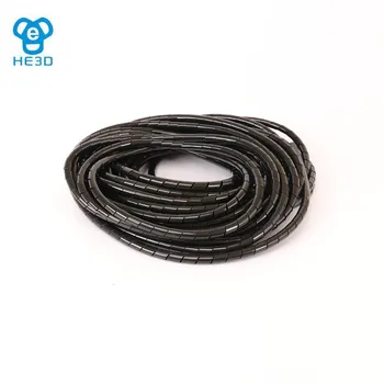 HE3D 8 mm čierny vodič vinutia rúry stáčanie trubice prípadoch kryt drôtu cievky káblové rozvodné potrubie izolácia hub 12 m jedno balenie