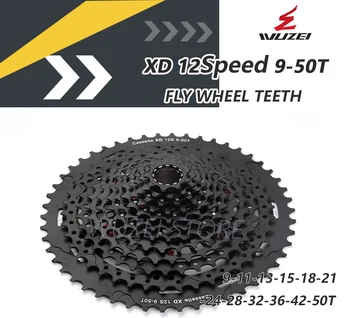 WUZEI 12 S 9-50T MTB dağ bisiklet Freewheel 537g XD Ultralight kaset 12 hız téma čierna gri volan SRAM XD k7 bisiklet parçası