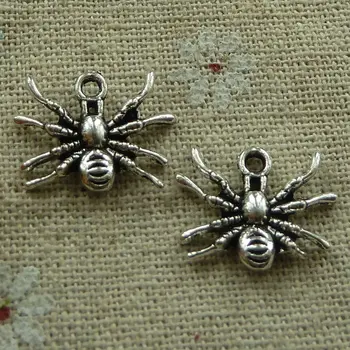 180 kusov tibetského striebra spider charms 19x14mm #2354
