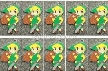 20pcs Cartoon Japonské Anime Zelda Kovový prívesok Charm náhrdelník Prívesky DIY Šperky, vďaka ktorým sú Mobilné telefóny, Príslušenstvo