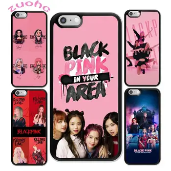 Black Pink Girl Kórea Kpop Telefón puzdro Pre iphone 11 Pro Max X XR XS SE 2020 6 7 8 Plus Akryl Plexisklo TPU