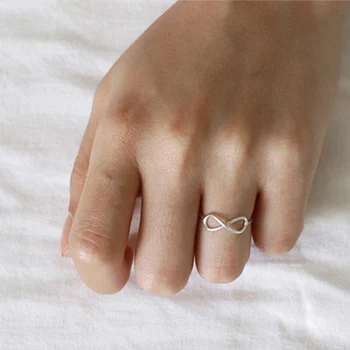 925 Sterling Silver Infinity Krúžok Večnosti Otvoriť Krúžok Charms Najlepší Priateľ Dar Nekonečnej Lásky Symbolom Módy Prstene Pre Ženy šperky