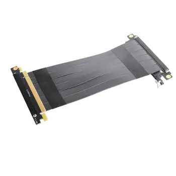 Double Reverse PCI-E x16 3.0 Grafická Karta Predlžovací Kábel Plnej Rýchlosti Stabilné Kompatibilný s ITX formátu A4 Šasi Čierna Biela R33UF-TU