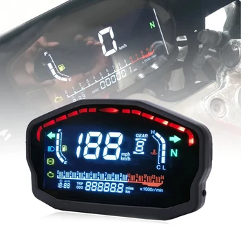 Pre 1,2,4 Valce Motocykel Univerzálne LED LCD Digitálny Rýchlomer Podsvietenie počítadlo kilometrov Na BMW Honda Ducati Kawasaki Yamaha