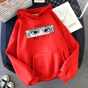 Nahnevaný Killua Diabol Oko Hoodies 2021 Módne Bežné Grafickým Kapucňou, Anime Mikina Voľné Kawaii Streetwear Nadrozmerné Hoody
