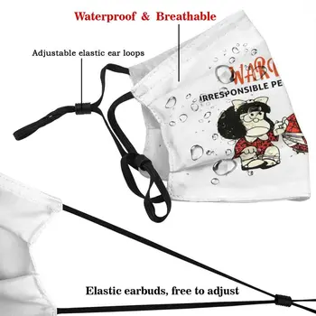 Mafalda Upozornenie Nezodpovedné Ľudí Pracujúcich Žien Non-Jednorazové Anti Haze Prachotesný Ochrany Respirátor Masky s Filtrami