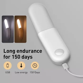 Najnovšie LED Noc Indukčné svietidlo Ľudských Detekcia Pohybu Lampa USB Nabíjateľné s Pohybovým Senzorom na Chodbe