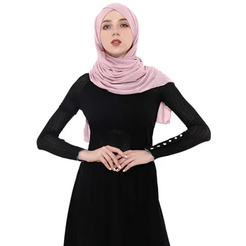 2019 dámske Elegantné Skromné Moslimských Islamská Šatka Ramadánu Ľahký Mäkké Jersey okamžité Hidžáb Dlhú Šatku Jednoduché Pripravené na nosenie