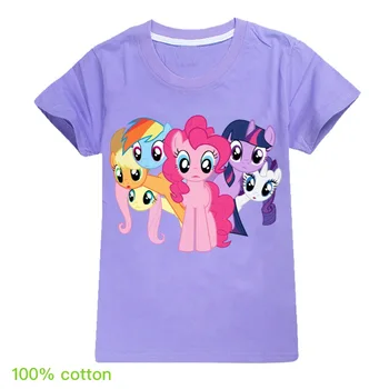 Môj Malý Pony Módne Jednorožec Dievčatá T-shirt Deti Krátke Rukávy Biele Tričká Pre Chlapcov, Baby, Deti Bavlna Topy Pre Dievčatá Oblečenie
