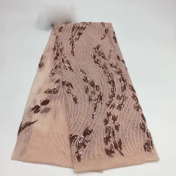 2019 najnovšie farby Pleti flitrami francúzskej čipky tkaniny vysokej kvality nigérijský tylu čipky textílie pre luxusné večerné šaty DYS117
