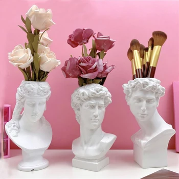 Živica Kvetináče Váza Domáce Dekorácie Držiak Na Pero Make-Up Štetec Úložný Box Európskej Dekorácie Socha Model Náčrt