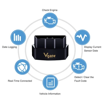 2020 Nové Vgate iCar Pro Bluetooth, WIFI OBD2 Skener Auto Diagnostický Nástroj ELM327 V2.1 iCar Pro Scanner Pre Android/IOS Všetky Telefón