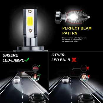 2ks/Set LED Auto Svetlometu Žiarovka H4 H7 H1 H3 H11 9005 HB3 9006 HB4 9004 9007 Beží Auto Hmlové Svetlo 12000LM Vedúci svetlo 6500K