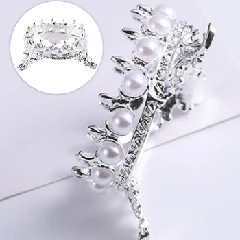 Luxusné kovové pearl koruny úložný stojan držiak salon kefku držiak rytie dopravcu skladovanie kefku držiak, dekorácie, doplnky