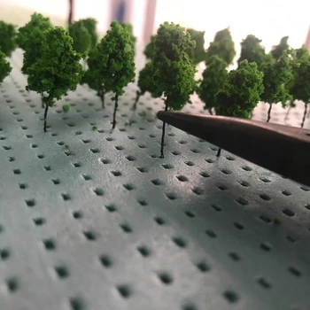 Konštrukcia modelu materiál piesok tabuľka mini strom krajiny strom DIY model stromu výška 2,5 cm