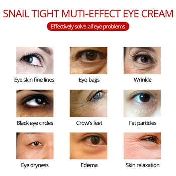 BEACUIR Slimák Repair Eye Cream Anti-aging Výživný Hydratačný Zosvetliť Tmavé Kruhy Výťah Spevnenie Proti vráskam Rozjasnenie Očí