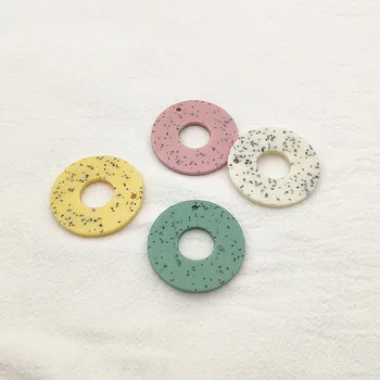 Nový príchod! Mix farieb 35mm 50pcs Akryl kolo-tvar Kúzlo pre náušnice,Náušnice časti,šperky zistenia !
