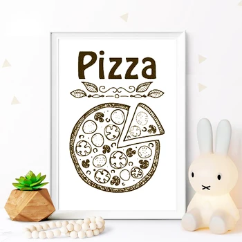 Pizza, Pizzeria Taliansko Potravín Módny Vzor Odnímateľné Steny Nálepky Kuchyňa Vinyl Stenu Reštaurácia Umenie Plagátu nástenné Maľby LW350