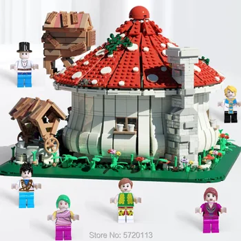 Kreatívne Húb dom So svetlami, 2633 KS Rozprávkový svet Detí HOBBY hračky, Vianočné darčeky, Stavebné Bloky, Nápady 21318