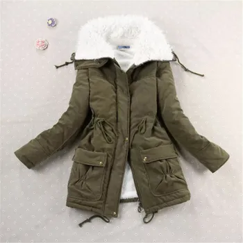 Zimný kabát ženy army zelená 10 farba S-3XL plus veľkosť voľné 2020 nové čerstvé sladké pridať velvet teplo bavlnená bunda feminina CX1207