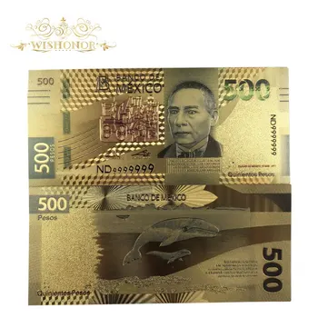 10pcs/veľa Mexickej Bankovky 500 Pesos Bankoviek v 24k Falošné Peniaze Domov Dekoratívne Suvenír Bankovky, Papierové Peniaze Na Zbierku
