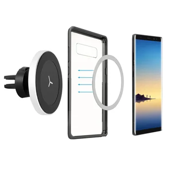 Magnetické QI Bezdrôtový Nabíjací Stojan Pre iPhone 12Pro 11Pro XS Max 12 Samsung S10 Poznámka 8 S9 Tabuli Air Vent Otáčania Držiteľ