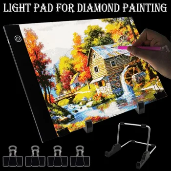 A4 LED Light Pad pre Diamond Maľovanie, USB Powered 5D Diamond Výšivky Príslušenstvo Svetlo Board Nástroje Súpravy