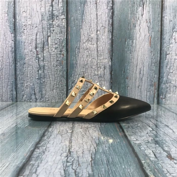 Kmeioo Módne Ženy Lete Nit Papuče dámske Topánky Flip Flops List Ukázal Prst Luxusné sandále ploché Originálne kožené Elegantné