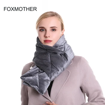 FOXMOTHER 2019 Nové Módne Značky 18 cm*180 cm Zimné Čierna Sivá Velvet Kockovaný Šál Zábal Ženy Šatky Dropshipping
