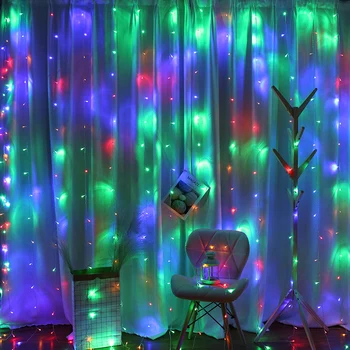 2/3/6M LED Reťazec Cencúľ Víla Svetlo Vianočné Girlandy LED Svadobné Party Svetlá pre Vnútorné Vonkajšie Domov Záves Okna Dekor
