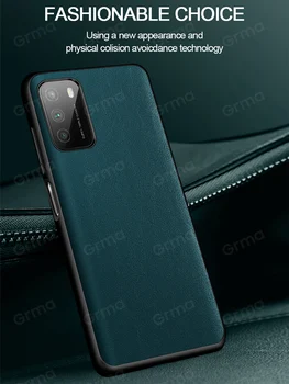Grma Uhlíkových Vlákien Textúry Kože Chráni Zadný Kryt pre Xiao Mi POCO X3 NFC POCO M3 Málo X3 Poco Telefón X3 M3 Telefón Prípade