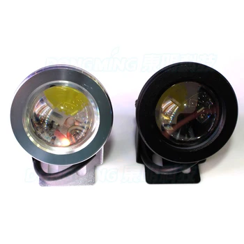 Čierny kryt podvodná svetla led rgb AC85-265V 10W bazén svetlá konvexné šošovky podvodné led lampa