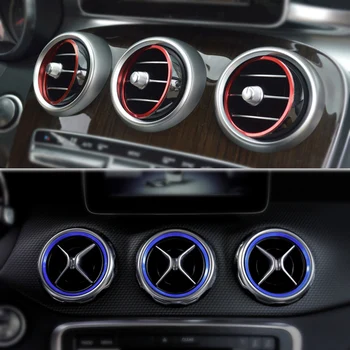 Pre Mercedes Benz Automatická klimatizácia Zásuvky Ozdobné krúžky nálepky w213 w212 w205 w204 w163 GLC GLA AC vetracie otvory dekorácie