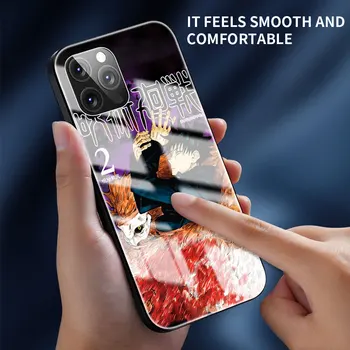 Tvrdené Sklo Telefón puzdro Pre iPhone 12 Mini 11 Pro X XS Max XR SE 2020 7 8 6 6 Plus Jujutsu Kaisen Pevný Kryt Coque Funda Capa