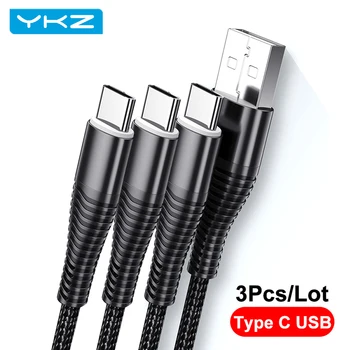 YKZ 3 Pack USB C Kábel Usb Typu C, Rýchle Nabíjanie Kábel pre Telefón Nabíjačka pre Samsung S10 Poznámka 8 Xiao 10 Huawei P30 Adaptér USB-C