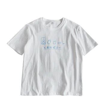 Letné Ženy, Krátky rukáv T-shirt Dievčatá Voľné iny Student Japonský Harajuku Roztomilé Mäkké sestra Bežné Bavlna pulóver Topy