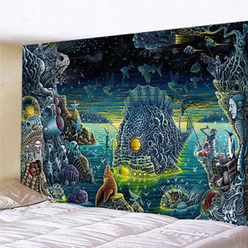 Hviezdna planéty gobelín stenu handričkou psychedelic koberec, steny deka pláž uterák tapisserie murale tissus