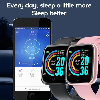 Y68 Bluetooth Digitálne Smart Hodinky Muži, Ženy, Deti Inteligentný Náramok Hodiny HR/BP Hodnotiť Nepremokavé Šport Fitness Smartwatch 2020