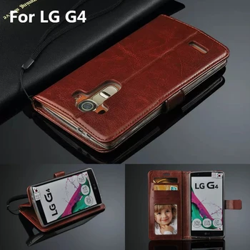 Premium Kožený Kryt Držiaka Karty Závesu G4 Flip puzdro Pre LG G4 F500 H815 H818 Photo Frame Módne Telefón Shell