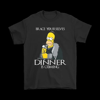 Pripraviť Sami Večera Prichádza Simpsonovci T-Shirts 2019 Lete pánske Tričko Krátky Rukáv