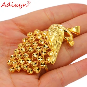 Adixyn 2018 Vintage Páva Šperky, Prívesok Zlatej Farby Náhrdelník Módne Náhrdelníky Pre Ženy/Dievčatá Strana Darčeky N10241