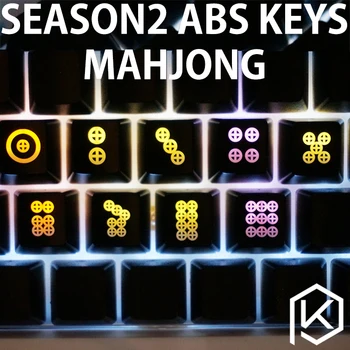 Novinka presvitať Keycaps ABS Leptané, svetlo,Svieť-Cez mahjong čierne oem profil červená čierna r1 riadok esc