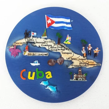 Vysoká Kvalita Platón Mapa De Cuba Veľká Chladnička Magnet Svete Cestovného Ruchu, Suveníry, Chladnička Magnetických Nálepiek Domov Decortion