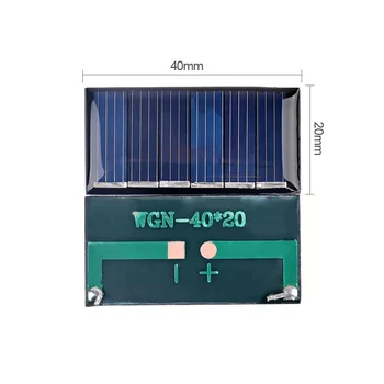 SUNYIMA 10Pcs 3V 30mA Polykryštalické Solárne Panely 40*20 mm Mini Solárne Články Modul Sunpower pre KUTILOV, Solárne Nabíjačky Batérií Painel