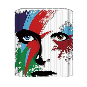 David Bowie Dekor Sprchový Záves,Bowies Oči Ziggy Výraz Inšpiroval Umelecké Diela Farebné Kombinácie