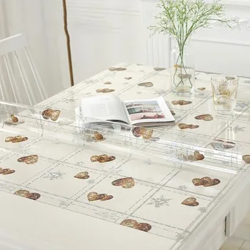 PVC Nepremokavé Obrus Home Table Kryt Kuchyňa, Voskované plátno 1,0 mm a 1,5 mm pre Svadobné Party Narodeninová Párty, Baby sprcha