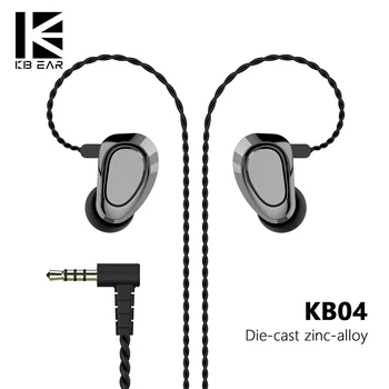 KBEAR KB04 1BA+1DD Hybrid Ovládače V Uchu Slúchadlá HIFI DJ Monitor Slúchadlá Slúchadlá S 2PIN Kábel Kovové Slúchadlá KBEAR KB04/KB10