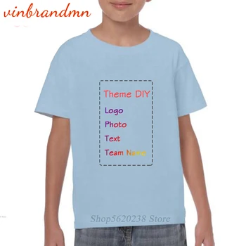 2020 DIY Dizajn Vašej Značky, Loga/Obraz Vysokej Kvality Prispôsobené Tlačiť Bežné Vlastné Dieťa T-Shirt Módne Bavlna Harajuku Tričko