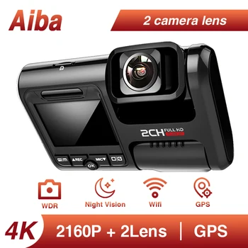 Pôvodné GERUIOU 4K Dash Cam Vstavaný WIFI, GPS, G-senzor, Parkovacie Monitorovanie Slučky Nahrávanie Auta Dvr WDR Nočné Videnie Dashcam